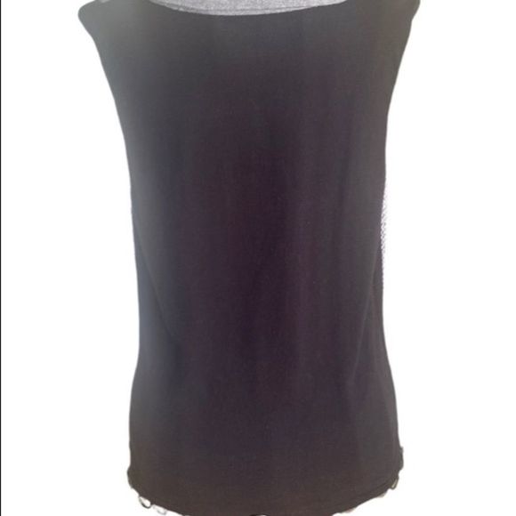 ANTONIO MELANI Sleeveless Top Gray and Black Dark Academia Top w/ Cowl Neck Sz M - Picture 3 of 8